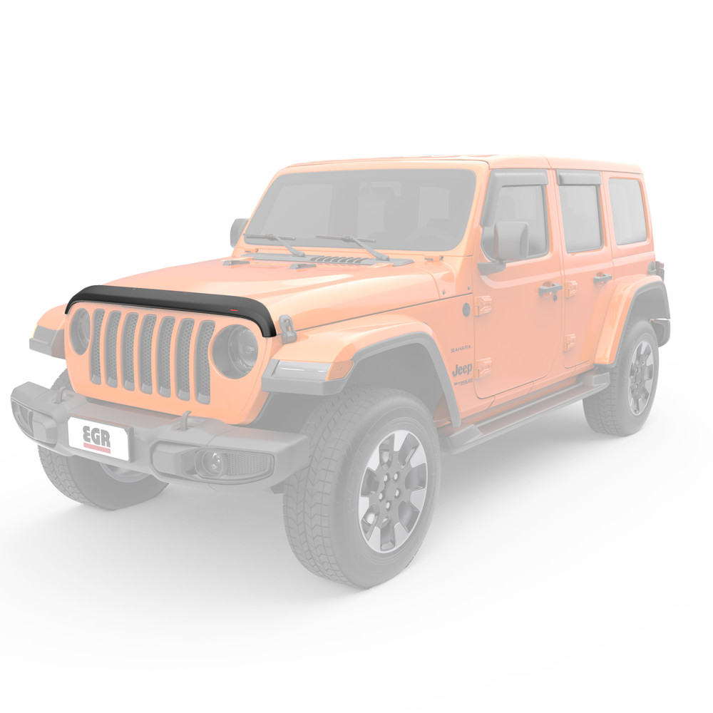 EGR Superguard Hood Guard Matte Black -Fits 18-24 Jeep Gladiator and Wrangler product image 1