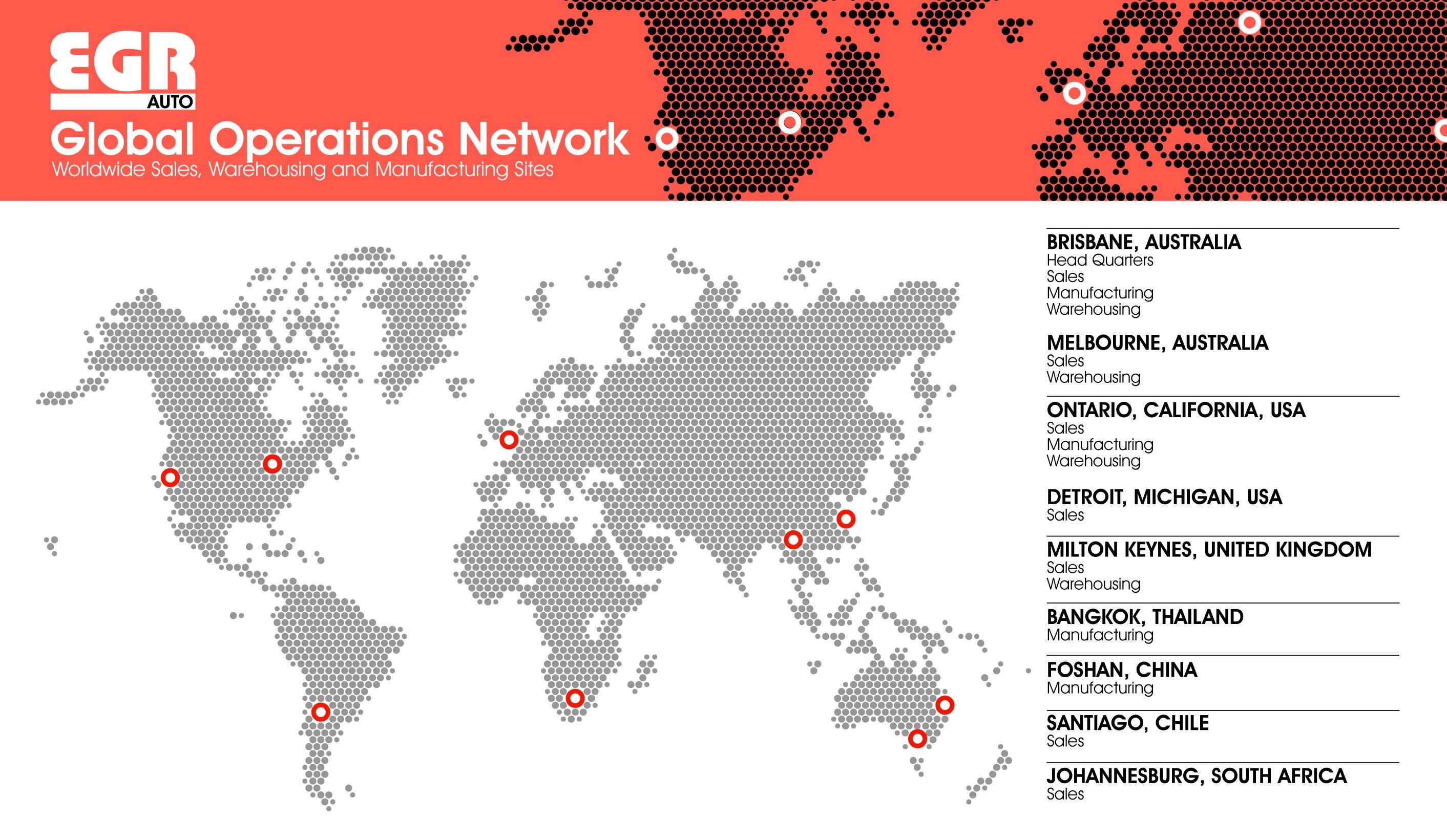 EGR Global Operations Map