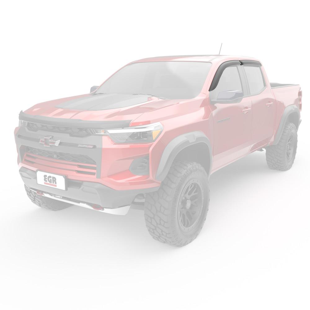 EGR tape-on window visors front & rear set matte black finish product image 4